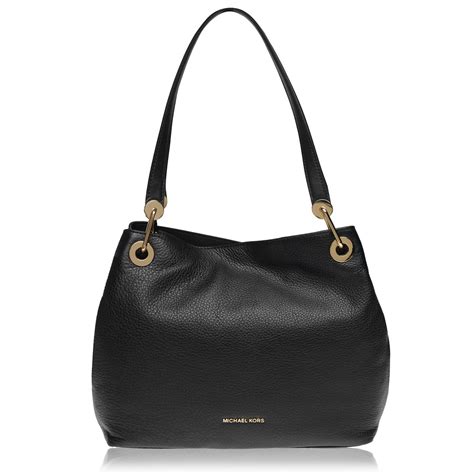 Michael Kors Raven Large Leather Tote with Twilly 